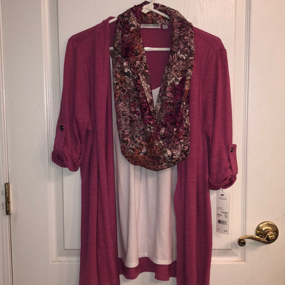 layered shirt / scarf